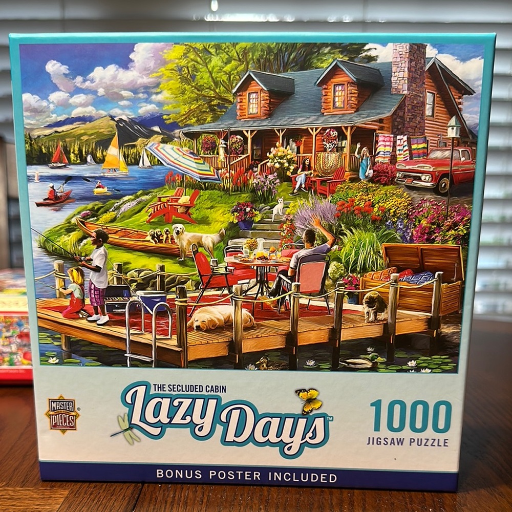 Lazy Days 1000-Piece Jigsaw Puzzle - Colorful Secluded Cabin